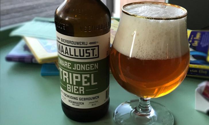 Maallust Zware Jongen Tripel fles en glas Maallust Zware Jongen Tripel fles en glas